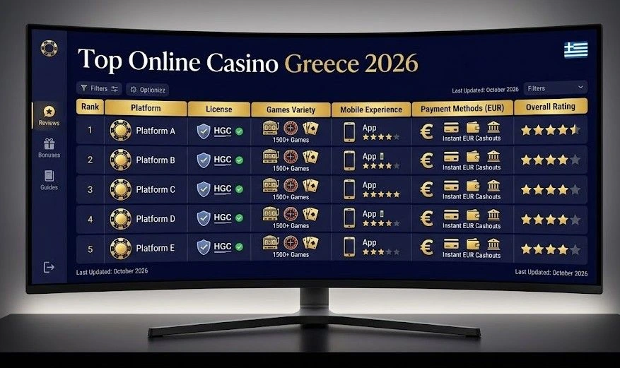Top online casino Greece – σύγκριση κορυφαίων πλατφορμών 2026
