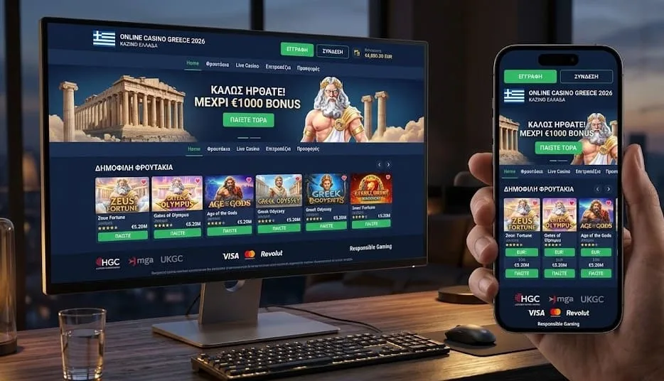 Online casino Greece – διεπαφή πλατφόρμας στα ελληνικά